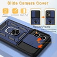 thumbnail image 4 of Elegant Choise Case with Slide Camera Lens Cover and Stand for Moto G Stylus 5G 2024, Blue, 4 of 15