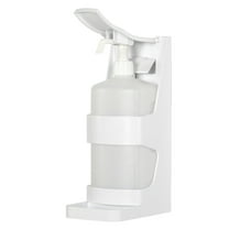 M&T Displays Wall Glass Mounting Sanitizer Dispenser 1000 mL. (33.8 oz.) without Gel for Liquid/Lotion Soap, Lotions or Hand Sanitizing Products, Manual Push Bar Drip Tray
