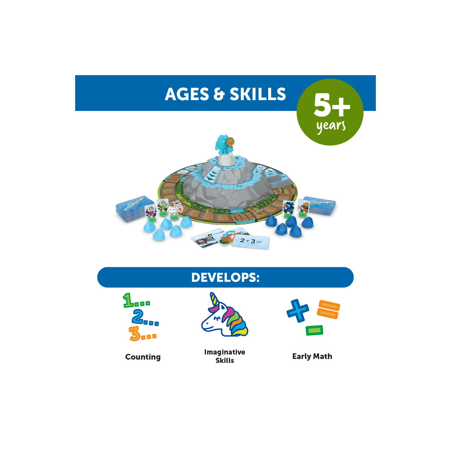 Learning Resources Summit Sums - Math Manipulatives, Montessori  Board Games, Ages 5+