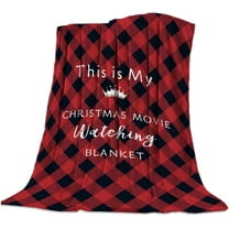Fleece Blanket Throw Lightweight Super Soft Cozy Luxury Microfiber All Season Bed Blanket - This is My Christmas Movie Watching Blanket (40 x 50 Inches)