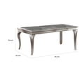 thumbnail image 2 of Reme 66-84 Inch Dining Table-6 Seater Extendable-Glass Silver Wood, 2 of 7