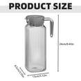 thumbnail image 3 of BinKFF Plastic Carafe with Lid, 1300ml Large Capacity Square Base - Clear Pitcher with Flip Top Lid, Easy-Pour Spout Juice Containers with Lids, Hand Wash Only - Perfect for Mimosa Bar, 3 of 6