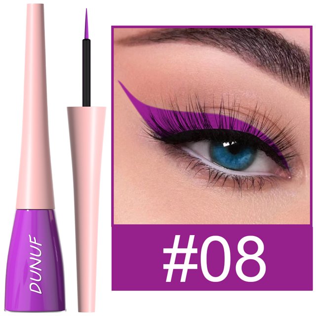 DUNUF 1 Uds delineador de ojos líquido resistente al agua de larga duración: resistente a las manchas, a prueba de transferencia, perfecto para crear looks dramáticos
