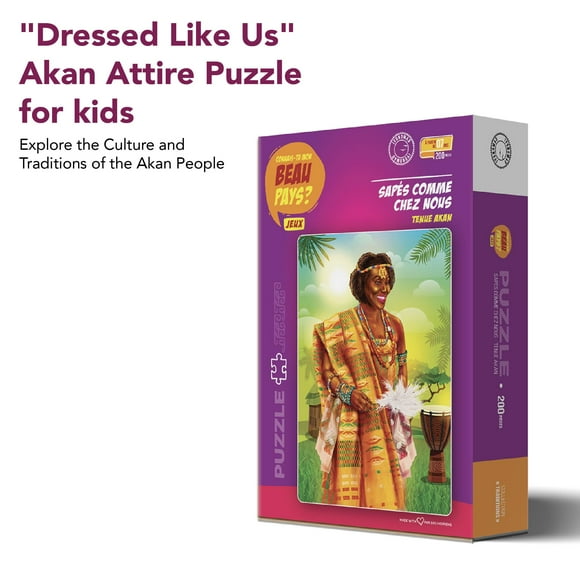 "Dressed Like Us" Akan Attire Puzzle for kids – Explore the Culture and Traditions of the Akan People
