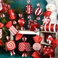 thumbnail image 5 of 36/38/40/55cm Bigger Christmas Decoration Red and White Painted Candy Hanging Decorations New Year 2024Christmas Tree Ornaments, 5 of 5
