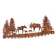 thumbnail image 4 of Arte de la pared Placa Adorno Escultura de pared Bosque Decoración de hierro Artesanía Colgante de pared Silueta para valla Hogar Porche Sunnimix Mural, 4 of 8