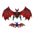 thumbnail image 1 of Accessoires de Costume d'Aile d'Halloween Accessoires de Performance sur Scène pour Décoration Rouge Rouge Adultes, 1 of 8