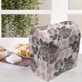 thumbnail image 3 of Vintage Stand Mixer Cover, Grunge Engraved Style Peony Bouquets on Diamond Inspired Diagonal Squares, Kitchen Appliance Organizer Bag Cover with Pockets, 5 Quarts, Pale Pink White, by Ambesonne, 3 of 4