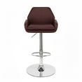 thumbnail image 4 of Modern Home Tesla "Leather" Contemporary Adjustable Height Counter/Bar Stool (Espresso), 4 of 6