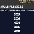 thumbnail image 7 of Reclosable Hang Hole Poly Bags - 3 x 5 & (100 Bags) 2 Mil Clear Plastic with Resealable Lock Seal Zipper | Durable Poly Baggies | Resealable Zip Top Lock For Jewelry, Storage, Packaging & Shipping, 7 of 7