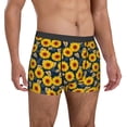 thumbnail image 5 of Men's Boxer Briefs, Fujiman Sunflowers Soft Comfy Mens Underwear Boxer Briefs Breathable With Widen Waist, 5 of 7