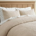 thumbnail image 6 of EVERGRACE 100% Cotton Paisley Quilt Set, King Size 3 Piece Set – Prewashed Lightweight Bedspread with 2 Shams, Soft & Breathable Matelasse Coverlet for All-Season Comfort, Flax Beige, 6 of 8