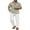 Light Green Shirt/White Pants, variant on COOFANDY Men' Summer Beach Outfits 2 Piece Short Sleeve Shirts and Casual Pants Vacation Linen Sets