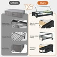 thumbnail image 3 of Eunos Under Bed Storage with Wheels, 2 Pack Under Bed Storage Containers with Clear Lid and Handles, Storage Organizer Bins, 3 of 8