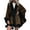 Brown, variant on Women Clearance Women's Autumn Leopard Winter Ladies Hairball Cloak Shawl Tops Brown One Size(One Size)