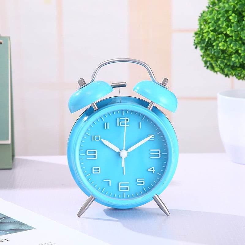 GLFILL 4 inches Twin Bell Alarm Clock with Stereoscopic Dial,Backlight