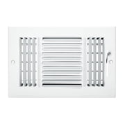6x10 Floor Registers - 6 Pack HVAC Floor Vents - Adjustable Iron Vent Grilles for Home Office - Rustproof Air Vents Deflector with Metal Damper - White