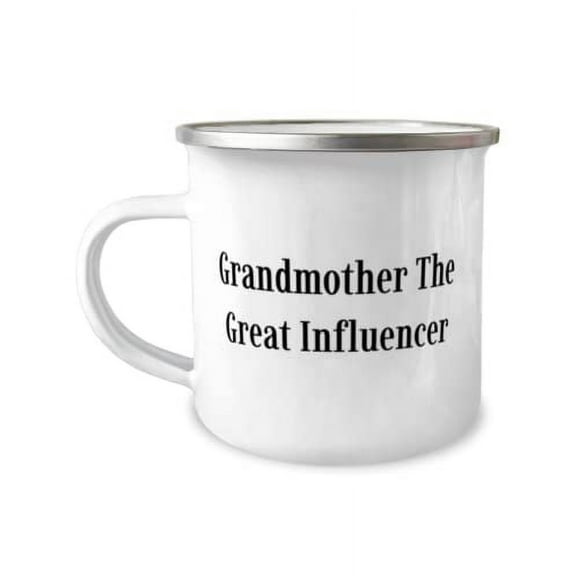 Sarcasm Grandmother 12oz Camper Mug, Grandmother The Great Influencer, Present For Grandmother, Best From Grandchild