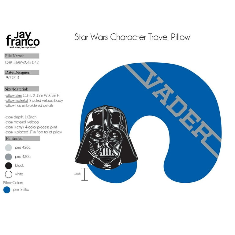 Star Wars Reading Pillow Darth Vader Bed Pillow Hypoallergenic Embroidered  Pocket Travel Pillow. 