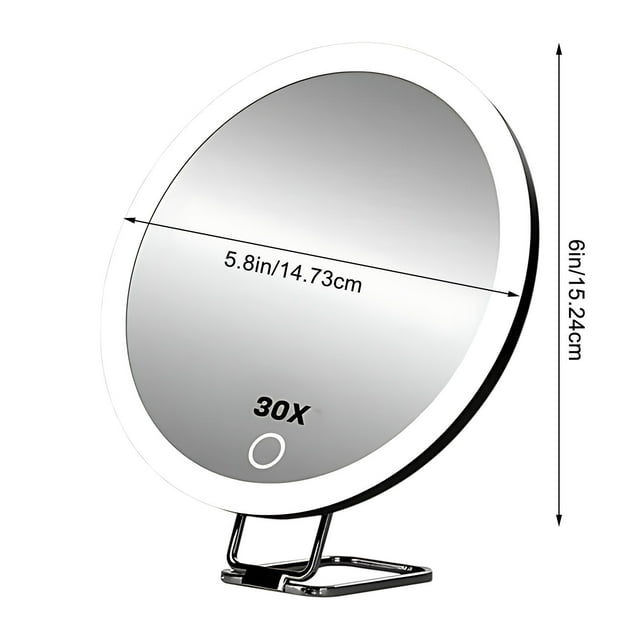 Btomtd Rechargeable Led Light With Light Amplification 360 Degrees Rotating Stand Makeup Mirror, B