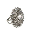 thumbnail image 2 of Bold & Beautiful Jeweled Napkin RingColor: SilverSize: 2.5"x2"Set of 4, 2 of 9