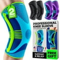 thumbnail image 1 of Rodillera DR. BRACE ELITE con estabilizador de tamaño (paquete de 2). Rodillera para mujeres y hombres, ideal para entrenamiento, deportes y uso diario. Manga de compresión para máxima sujeción del do, 1 of 5