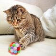thumbnail image 1 of 3 piezas de juguete de gato colorido de peluche divertido interactivo Bell Bouncy Ball (multicolor), 1 of 2