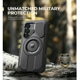 thumbnail image 3 of Dexnor for Samsung Galaxy S25 Case with Flip Camera Cover & Adjustable Kickstand & Built-in Screen Protector,Compatible with MagSafe Shockproof Bumper Heavy-Duty Magnetic Protective Cover,Black, 3 of 8