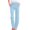Light Blue, variant on Women's Casual Pants Elastic Waist Drawstring Loose Fit with Pockets Solid Color Cotton Comfy Lounge Travel Trousers, Light Blue XL