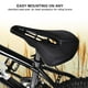 thumbnail image 4 of Cómodo cojín para asiento de bicicleta de piel sintética negra para bicicletas de montaña y carretera: diseño duradero y ergonómico, 4 of 8