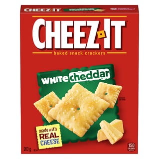 Cheez-It* Baked Snack Crackers White Cheddar 200 g, Crisp, flavourful and packaged for freshness, each bite-size square of Cheez-It* crackers contains 100% deliciousness.