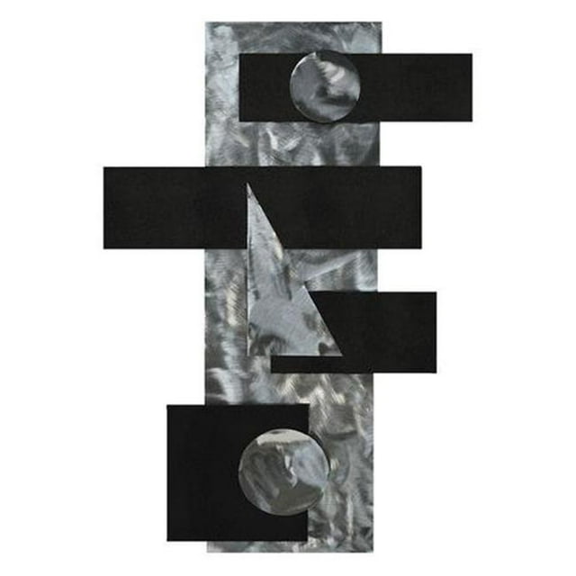 7055 700371827991 Strategy Metal Wall Art - Metallic Black