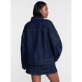 thumbnail image 4 of No Boundaries Oversized Denim Cotton Jacket, Women’s XXS-4X, 4 of 7