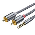 thumbnail image 1 of Essager RCA Cable de Audio Jack 3,5 a 2 RCA Cable 3,5mm Jack a 2RCA macho Splitter Aux Cable para TV PC amplificadores DVD Cable de altavoz Tan Jianjun unisex, 1 of 2