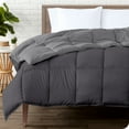 thumbnail image 1 of Bare Home Ultra-Soft Reversible Comforter - Goose Down Alternative - Twin/Twin XL, Gray/Forged Iron Gray, 1 of 8