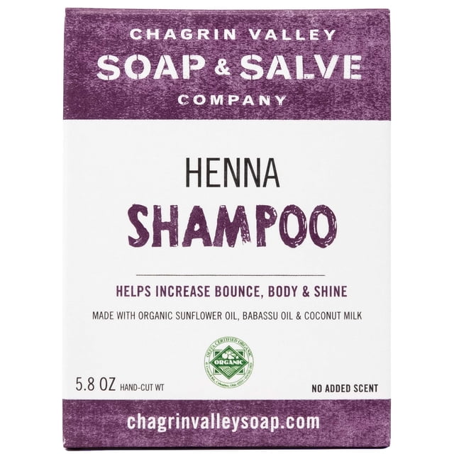 Barra de champú natural orgánico Chagrin Valley Soap & Salve - Henna (1 barra)