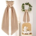 thumbnail image 4 of Scalloped Edge Wreath Sash Bows, Long Tail Decorative Wreath Decorations, Farmhouse Rustic Front Door Indoor Outdoor Home Decor, Spring Summer Wedding Bridal Decorations, 4 of 6