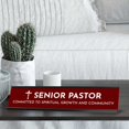 thumbnail image 3 of Senior Pastor Committed To Spiritual Growth and Community 2 x 10" Desk Sign with Aluminium Frame | Church Leader Role and Titles, 3 of 8