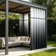 thumbnail image 4 of Cortinas exteriores, cortinas impermeables de patio con anillos metálicos, panel de nylon engrosado de 78,74 x 47,24 pulgadas para porches, pérgolas, terrazas, 4 of 6