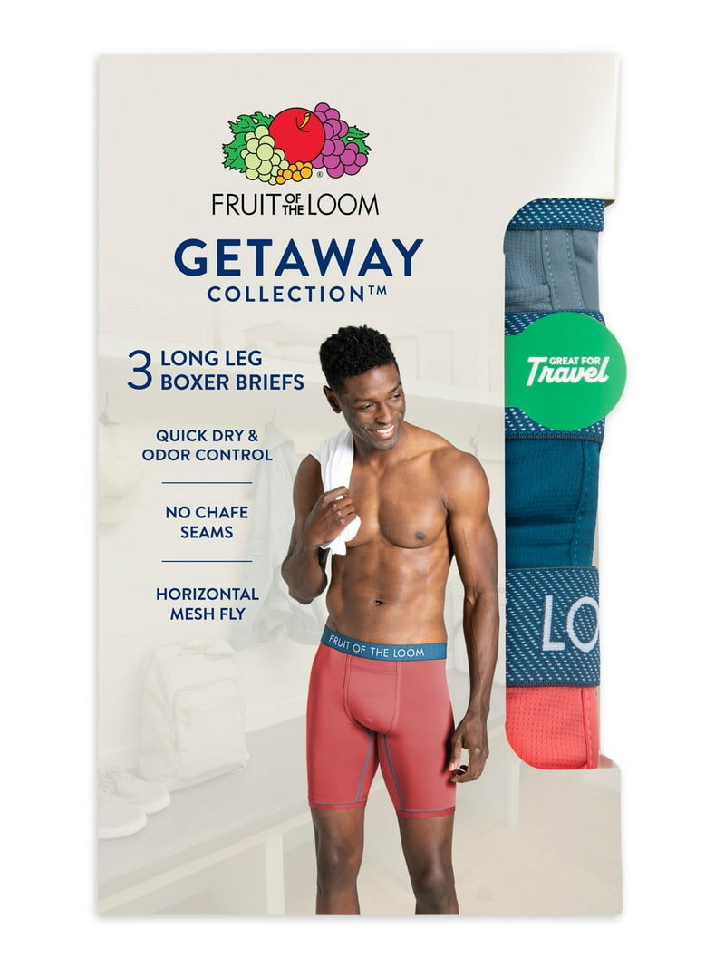 Fruit of the Loom, Men's Getaway Collection Long Leg Boxer Briefs