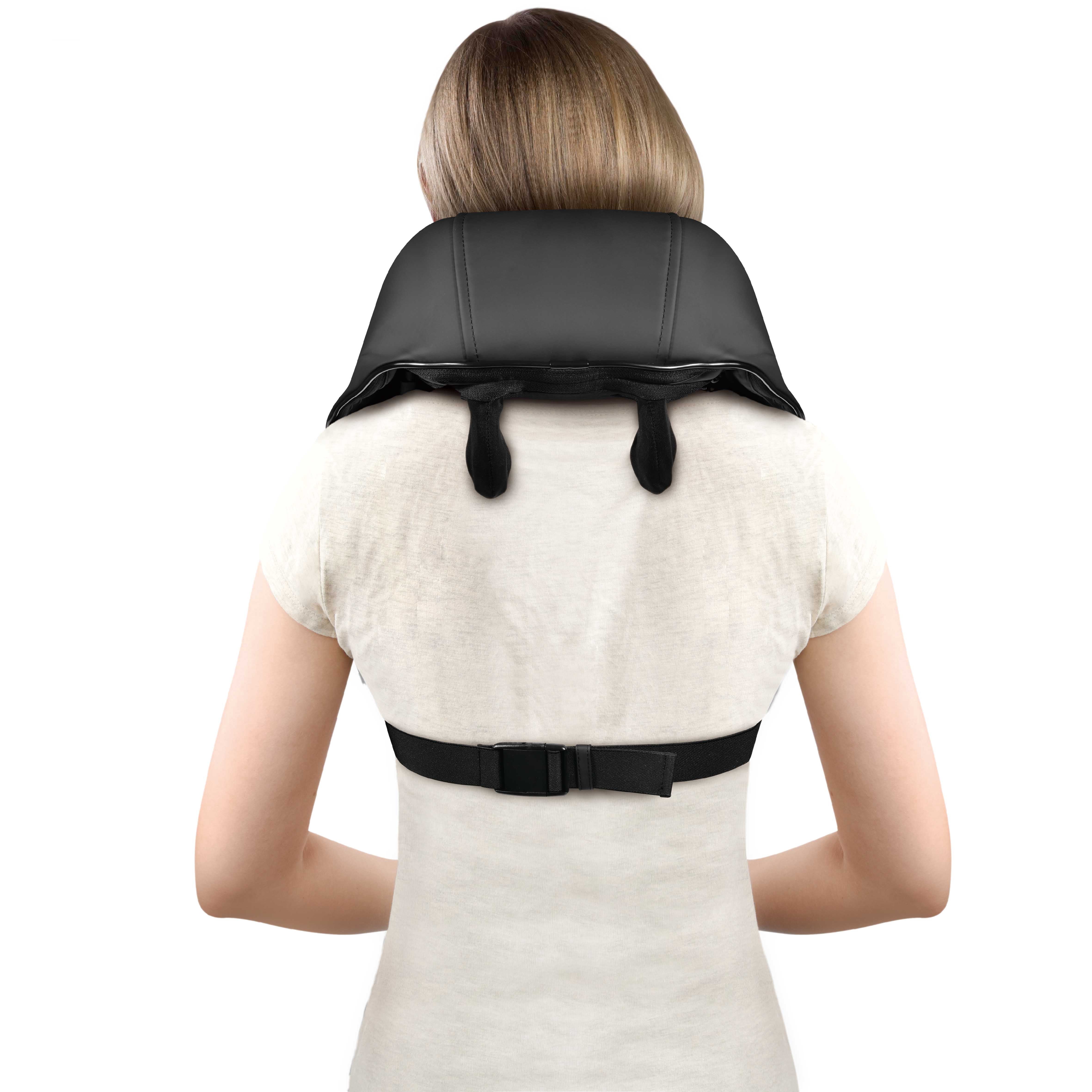 Health Touch Deep Kneading Neck and Shoulder Shiatsu Massager with Soothing Heat, Black