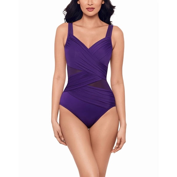Miraclesuit womens  Network Madero One-Piece, 12, Purple