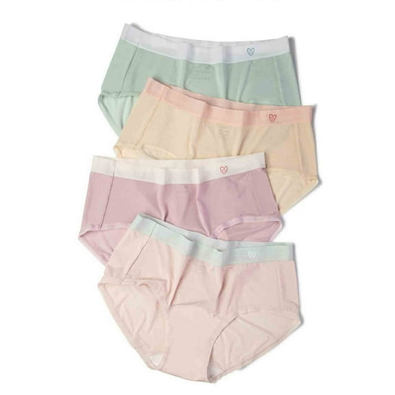 Swuxness Women's Comfortable Briefs, Women's Underwear, Women's High Elastic Thin Ice Silk Briefs Extended Crotch Non Binding Dry Briefs Panties Beige, L