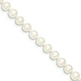 thumbnail image 1 of Collier de Perles en Or Jaune 14K 7-8mm Blanc FW Cultivé Près du Rond 18 Pouces, 1 of 3