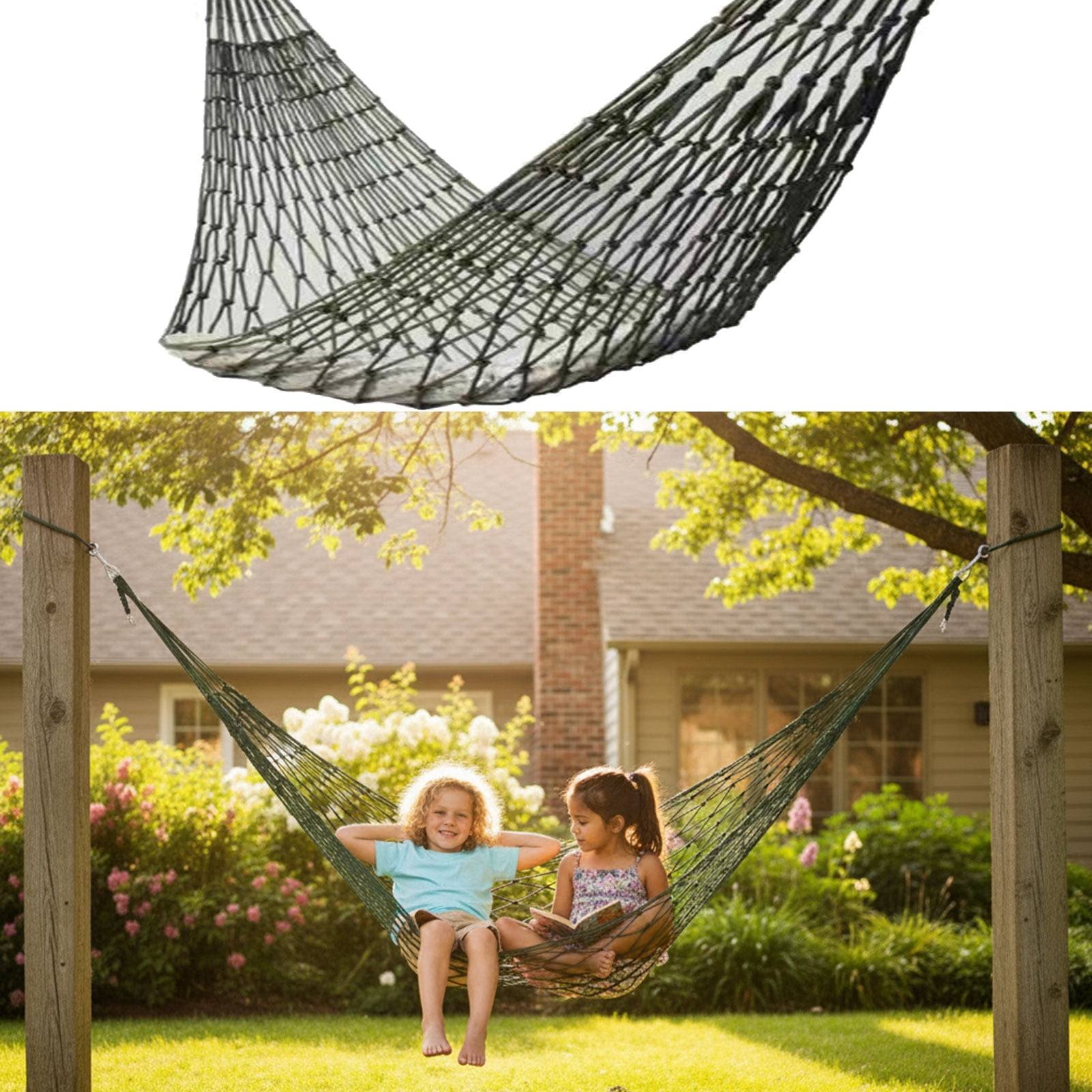 Nylon Rope Meshes Hammock Outdoor Sport Camping Hammock Portable Travel Hammocks Swing Bed Easy to Install