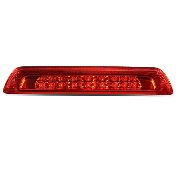 DNA Motoring 3BL-TTU07-LED-RD For 2007 to 2018 Toyota Tundra Dual Row LED 3rd Third Tail Brake Light Rear Stop Cargo Lamp Red Housing 08 09 10 11 12 13 14 15 16 17
