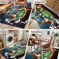 thumbnail image 6 of 3x5 Washable Area Rug, Abstract Animal Non-Slip Rectangle Rug for Living Room Bedroom, Dog In The Room Poker Games Indoor Low Pile Floor Mat for Home Decor, 6 of 9