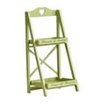 thumbnail image 3 of S SERENABLE 2-tier Folding Storage Shelves Camping Rack for Laundry Room Bathroom Office Green, 3 of 9