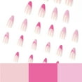 thumbnail image 2 of Fofosbeauty 24pcs Almond Fake Nails Tips, Medium Press on French Nails, Pinky In French Pinks, 2 of 8