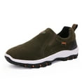 thumbnail image 1 of Chaussures de Randonnée pour Hommes Sans Lacets en Suède Respirantes Bottes Antidérapantes Espadrilles Légères pour Activités de Plein Air Randonnée Marche, 1 of 6